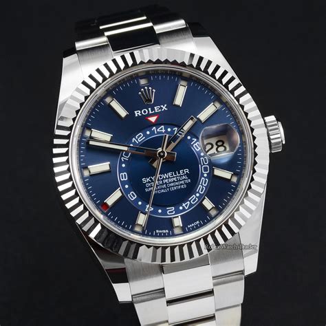 rolex sky dweller blu foto|rolex sky dweller 2020 for sale.